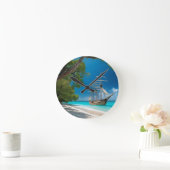 アイランドドリームズザフレンズカリブのコレクション ラウンド壁時計 (ホーム)