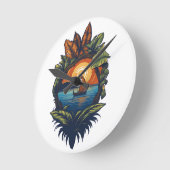 アイランドドリームズザフレンズカリブのコレクション ラウンド壁時計 (傾斜)