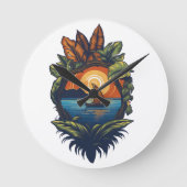 アイランドドリームズザフレンズカリブのコレクション ラウンド壁時計 (正面)