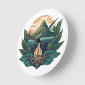 アイランドドリームズザフレンズカリブのコレクション ラウンド壁時計 (傾斜)