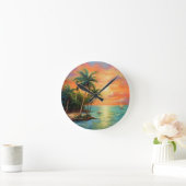 アイランドドリームズザフレンズカリブのコレクション ラウンド壁時計 (ホーム)