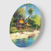 アイランドドリームズザフレンズカリブのコレクション ラージ壁時計 (傾斜)