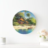 アイランドドリームズザフレンズカリブのコレクション ラージ壁時計 (ホーム)