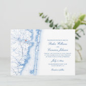 アイランドハイツNJオールインワンQRコードRSVP 結婚's 招待状 (スタンド正面)