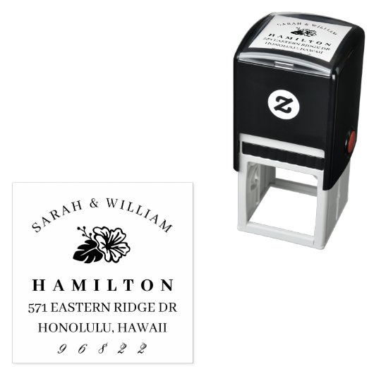 アイランドハイビスカス差出人住所 セルフインキングスタンプ (インサイチュ)