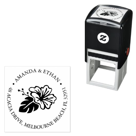 アイランドハイビスカス差出人住所 セルフインキングスタンプ (インサイチュ)