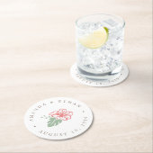 アイランドハイビ結婚スカス ラウンドペーパーコースター (インサイチュ)