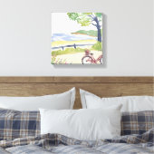 アイランドバイクライド | マルタのブドウ畑の水の色 キャンバスプリント (インサイチュ (寝室))