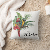 アイランドパラダイスバードトロピカルボタニカル クッション (ブランケット)