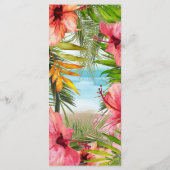 アイランドパラダイス |水彩フローラパーム結婚ズ メニュー (裏面)