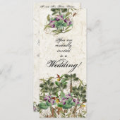 アイランドパームツリーオーキッドフラワーズ結婚式招待状 招待状 (正面/裏面)