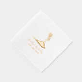 アイランドパーム結婚の木 箔ナプキン (右)