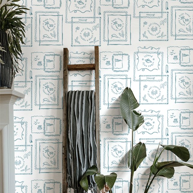 アイランドビベス | 手描き沿岸ドードル 壁紙 (クリエイターアップロード済み)