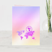 アイランドビーチ誕生日パスポートマップ50と素晴らしい 招待状 (裏面)