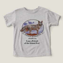アイランドフォックス 幼児用Tシャツ グレー フェードロゴ