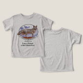 アイランドフォックス 幼児用Tシャツ グレー フェードロゴ (デザイン正面&裏面)