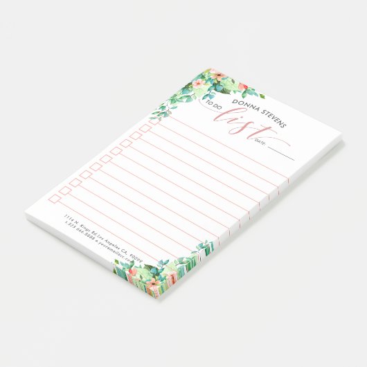 アイランドフラワーズフレームto Doリストタイポグラフィ ポストイット (アングル)