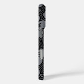 アイランドフローラハワイアンハイビスカスピンストリップグレー Case-Mate iPhoneケース (裏面 / 右)