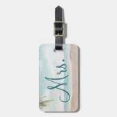 アイランドブリーズカスタムビーチハネムーントラベルミセス ラゲッジタグ (正面縦)