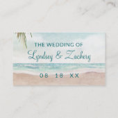 アイランドブリーズサンディビーチリザーブドシー結婚ズ プレイスカード (裏面)