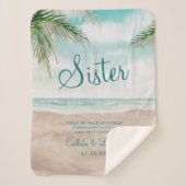 アイランドブリーズビーチトゥザシスターハートフェルト引用文 シェルパブランケット (正面)