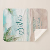 アイランドブリーズビーチトゥザシスターハートフェルト引用文 シェルパブランケット (正面(横))