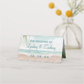 アイランドブリーズビーチ結婚のテーブル番号 プレイスカード (裏面)