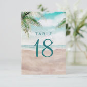 アイランドブリーズビーチ結婚のテーブル番号 招待状 (スタンド正面)