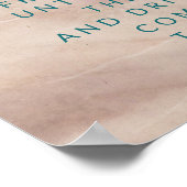 アイランドブリーズビーチ結婚式オープンバーテーブルサイン ポスター (角)