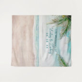 アイランドブリーズビーチ結婚式フォトブース背景 タペストリー (正面(横))