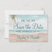 アイランドブリーズ絵を描ビーチシンシーントロピカル海 セーブザデート (正面)