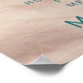 アイランドブリーズ色彩の鮮やかビーチシンゲストブックサイン ポスター (角)