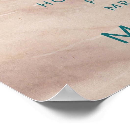 アイランドブリーズ色彩の鮮やかビーチシンゲストブックサイン ポスター (角)