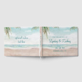 アイランドブリーズ色彩の鮮やかビーチシーントロピカル結婚ズ ゲストブック (全面)