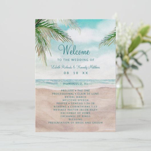 アイランドブリーズ色彩の鮮やかビーチシ結婚ーンの式典 プログラム (スタンド正面)