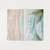 アイランドブリーズ ビーチ ウェディング フォトブース 背景 タペストリー (正面(横))