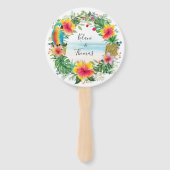 アイランドブリーズ |熱帯ビーチの水の結婚色 ハンドファン (正面)