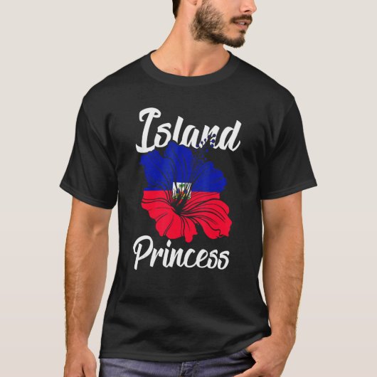 アイランドプリンセスハイチハイチ国旗 Tシャツ (正面)