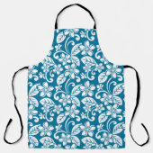 アイランドプルメリアカリブの（青） エプロン (正面)
