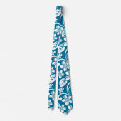 アイランドプルメリアカリブの（青） ネクタイ (裏面)