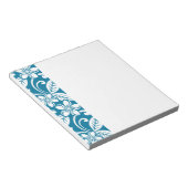 アイランドプルメリアカリブの(青) ノートパッド (アングル)