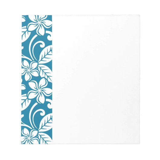 アイランドプルメリアカリブの(青) ノートパッド (正面)