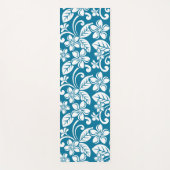アイランドプルメリアカリブの（青） ヨガマット (正面)