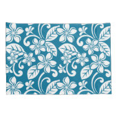 アイランドプルメリアカリブの（青） 枕カバー (裏面-右)