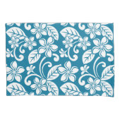 アイランドプルメリアカリブの（青） 枕カバー (正面左)