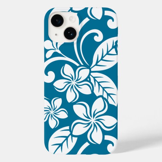 アイランドプルメリアカリブの(青) Case-Mate iPhoneケース (裏面)