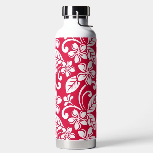 アイランドプルメリア（いちご赤） ウォーターボトル (左面)