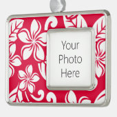 アイランドプルメリア（いちご赤） シルバープレートフレームオーナメント (左)