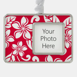 アイランドプルメリア（いちご赤） シルバープレートフレームオーナメント