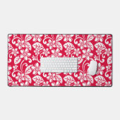 アイランドプルメリア（いちご赤） デスクマット (キーボード&マウス)